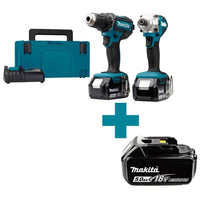 Makita DLX2339J 18V Accu Combiset 2-delig (DDF482 + DTD156) 18V 3.0Ah in Mbox - 0088381891844 - DLX2339J - Mastertools.nl