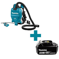 Makita DVC265ZXU Accu Rugstofzuiger AWS 2x18V Basic Body - 0088381870122 - DVC265ZXU - Mastertools.nl