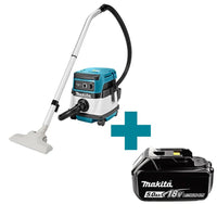 Makita DVC860LZ Hybride Nat- en Droogstofzuiger 2x18V / 230V Basic Body - 0088381694629 - DVC860LZ - Mastertools.nl