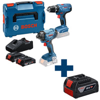 Bosch Professional Accu Combiset GDR 18V-160 + GSR 18V-21 Accu toolkit 18V 2,0Ah Li-Ion In L-Boxx - 06019G5101 - - - Mastertools.nl