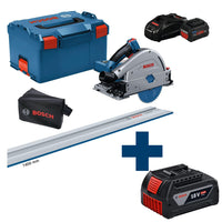 Bosch Professional GKT 18V-52 GC Accu Invalzaag 140mm 18V 5,5Ah BITURBO in L-Boxx + Geleiderail FSN 1400 - 0615990M0A - - - Mastertools.nl