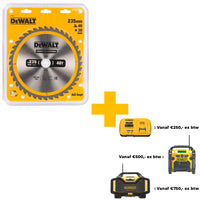 DeWALT Cirkelzaagblad voor Hout | Construction | Ø 235mm Asgat 30mm 40T - DT1955-QZ - 5035048095720 - DT1955-QZ - Mastertools.nl