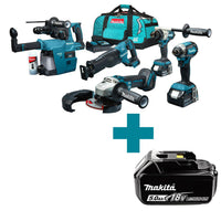 Makita DLX5069TX1 Accu Combiset 5-delig 18V 5.0Ah in Tas - 0088381743594 - DLX5069TX1 - Mastertools.nl