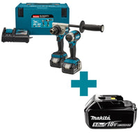 Makita DLX2432TJ Accu Combiset 2-delig (DDF486 + DTD153) 18V 5.0Ah in Mbox - 0088381744744 - DLX2432TJ - Mastertools.nl