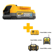 DeWALT DCBP034 Accu POWERSTACK 18V XR 1.7Ah - 5035048750254 - DCBP034-XJ - Mastertools.nl