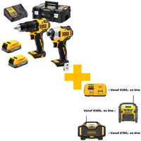 DeWALT DCK2062E2T Accu Combiset 2-delige 18V XR POWERSTACK in TSTAK - 5035048788400 - DCK2062E2T-QW - Mastertools.nl