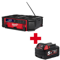 Milwaukee M18 PRCDAB+-0 PACKOUT™ Radio/lader 18V Basic Body - 4933472112 - - - Mastertools.nl