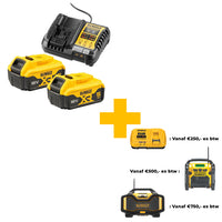 DeWALT DCB1104P2 Starterset lader + 2 accu's 18V 5.0Ah - 5035048790045 - DCB1104P2-QW - Mastertools.nl