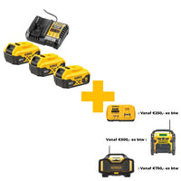 DeWALT DCB1104P3 Starterset lader + 3 accu's 18V 5.0Ah - 5035048790052 - DCB1104P3-QW - Mastertools.nl