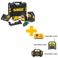 DeWALT DCE088D1G18 Kruislijnlaser Groen 12V/18V 2.0Ah in TSTAK koffer - 5054905296353 - DCE088D1G18-QW - Mastertools.nl