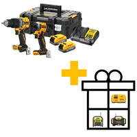 DeWALT DCK2050E2T Accu Combiset G3: Accu Klop-/Schroefboormachine DCD805 + Accu Slagschroevendraaier DCF850 18V XR 1.7Ah POWERSTACK in TSTAK - 5035048788370 - DCK2050E2T-QW - Mastertools.nl