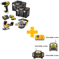 DeWALT DCK390P2T Accu Combiset Schroefboormachine DCD708 + Cirkelzaag DCS391 + Decoupeerzaag DCS335 Brushless 18V XR 5.0Ah in TSTAK - 5035048734988 - DCK390P2T-QW - Mastertools.nl