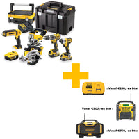 DeWALT DCK551P3T Accu Combiset 5-delig Brushless 18V XR 5.0Ah in TSTAK - 5035048646052 - DCK551P3T-QW - Mastertools.nl