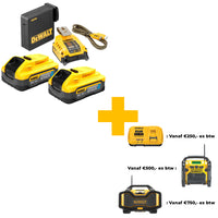 DeWALT DCB094H2 USB-C POWERSTACK Starter Kit 18V 5.0Ah - 5054905304195 - DCB094H2-QW - Mastertools.nl