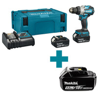 Makita DHP489RTJ Accu klop-/schroefboormachine 18V 5.0Ah in Mbox - 0088381775663 - DHP489RTJ - Mastertools.nl