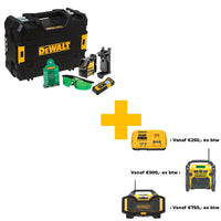 DeWALT DW0887100-1 Combiset: DW088CG Kruislijnlaser Groen + DWHT77100 Afstandsmeter - 5054905315450 - DW0887100-1 - Mastertools.nl