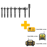 DeWALT DT4593 Cilinderkopboorset 8-delig 25-65mm + verlengstuk 140mm - 5054905283674 - DT4593-QZ - Mastertools.nl