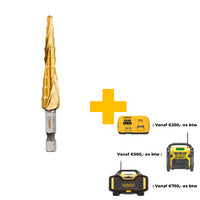 DeWALT DT5026 EXTREME™ Impact Metaaltrappenboor 4-12mm - 5035048077276 - DT5026-QZ - Mastertools.nl