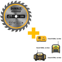 DeWALT Cirkelzaagblad voor Hout | Construction | Ø 115mm Asgat 9,5mm 24T - DT20420-QZ - 5054905255992 - DT20420-QZ - Mastertools.nl