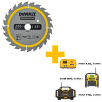 DeWALT Cirkelzaagblad voor Hout | Construction | Ø 165mm Asgat 20mm 24T - DT1949-QZ - 5035048095669 - DT1949-QZ - Mastertools.nl