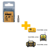 DeWALT DT7266 Schroefbit TX20 25mm VE=20 - 5035048012765 - DT7266-QZ - Mastertools.nl