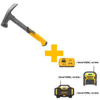 DeWALT DWHT51138-0 Ultralichte Klauwhamer Rechte kop 400g - 3253560511388 - DWHT51138-0 - Mastertools.nl