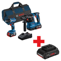 Bosch Professional Accu Combiset GSR 18V-45 + GBH 18V-22 18V 4,0Ah in Tas - 0615A50038 - 4053423251050 - 0615A50038 - Mastertools.nl