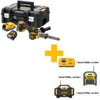 DeWALT DCM200E2T Accu Stripschuurmachine 13mm 18V XR 1.7Ah POWERSTACK in TSTAK - 5035048795194 - DCM200E2T-QW - Mastertools.nl