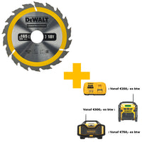 DeWALT Cirkelzaagblad voor Hout | Construction | Ø 165mm Asgat 30mm 18T - DT1936-QZ - 5035048095539 - DT1936-QZ - Mastertools.nl