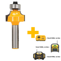 DeWALT DT90013 Freesbit Kwartrondfrees + lager S 8mm 22,7mm R5 - 5035048538609 - DT90013-QZ - Mastertools.nl