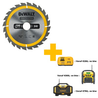 DeWALT Cirkelzaagblad voor Hout | Construction | Ø 190mm Asgat 30mm 24T - DT1944-QZ - 5035048095614 - DT1944-QZ - Mastertools.nl