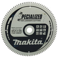 Makita Afkortzaagblad voor Laminaat | Specialized: Laminaat | Ø 305mm Asgat 30mm 96T - B-33881 - 0088381422734 - B-33881 - Mastertools.nl