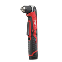 Milwaukee M12 C12 RAD-202B Accu Haakse subcompactboormachine 12V 2.0Ah in tas - 4933441215 - 4002395001248 - 4933441215 - Mastertools.nl