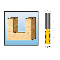 Makita D-09226 Freesbit Groeffrees S 6mm 4x10mm - 0088381181976 - D-09226 - Mastertools.nl