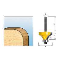 Makita D-09422 Freesbit Afrondfrees + lager S 6mm 18,26x9,53mm R3,18 - 0088381182188 - D-09422 - Mastertools.nl