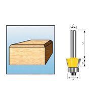 Makita D-10615 Freesbit Afkantfrees 22° + lager S 8mm 19,84x9,53mm - 0088381165655 - D-10615 - Mastertools.nl