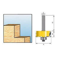 Makita D-11520 Freesbit Sponningfrees + lager S 8mm 31,75x12,7mm - 0088381166560 - D-11520 - Mastertools.nl