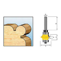 Makita D-11710 Freesbit Kraalprofielfrees + lager S 8mm 28,58x15,88mm R6,35 - 0088381166751 - D-11710 - Mastertools.nl