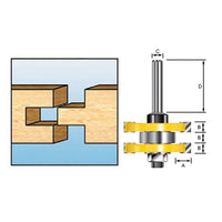 Makita D-12011 Freesbit Groef/veerfrees + lager S 8mm 9,5x6,35mm - 0088381167055 - D-12011 - Mastertools.nl