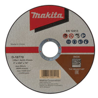 Makita D-18770-100 Doorslijpschijf RVS 125mm VE=100 in emmer - 0088381569286 - D-18770-100 - Mastertools.nl