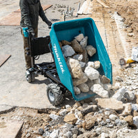 Makita DCU602Z Accu Dumper met elektrisch kiepbare bak LXT 2X18 V Basic Body - 0088381772211 - DCU602Z - Mastertools.nl