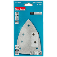 Makita E-23416 Delta schuurvel 100x150mm A40 velcro VE=10 - 0197050353986 - E-23416 - Mastertools.nl