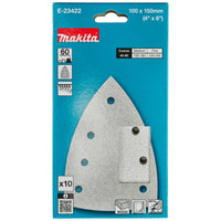 Makita E-23422 Delta schuurvel 100x150mm A60 velcro VE=10 - 0197050354129 - E-23422 - Mastertools.nl