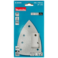 Makita E-23488 Delta schuurvel 100x150mm A240 velcro VE=10 - 0197050354181 - E-23488 - Mastertools.nl