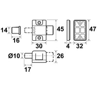 AXA 3011 Raam oplegslot wit - 3011-00-68/0LE - 8713249073330 - 3011-00-68/0LE - Mastertools.nl