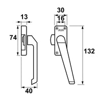 AXA 3302 Raamsluiting F1 rechtsdraaiend zonder nok - 3302-30-91/E - 8713249190280 - 3302-30-91/E - Mastertools.nl