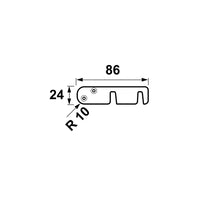 AXA 3303 Sluithaak met ventilatiestand voor raamsluitingen 3309, 3308 en 3302 - 3303-93-23/E - 8713249126890 - 3303-93-23/E - Mastertools.nl