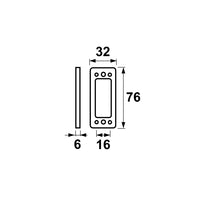 AXA 3305 Onderlegplaat 6mm voor serie 3309, 3308, 3302 - 3305-60-95/E - 8713249073576 - 3305-60-95/E - Mastertools.nl