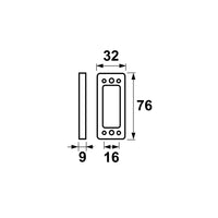 AXA 3305 Onderlegplaat 9mm voor serie 3309, 3308, 3302 - 3305-90-95/E - 8713249073590 - 3305-90-95/E - Mastertools.nl