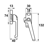 AXA 3308 Raamsluiting zwart met drukknop en nok rechtsdraaiend - 3308-31-38/E - 8713249269337 - 3308-31-38/E - Mastertools.nl